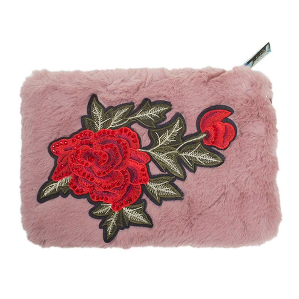 C.C Faux Fur Shoulder Cross Hand Bag